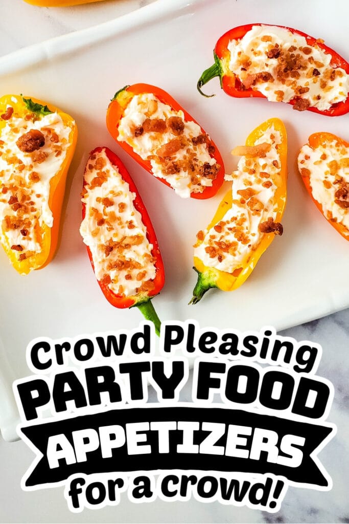 party food appetizers -Cheesy Bacon Stuffed Mini Peppers