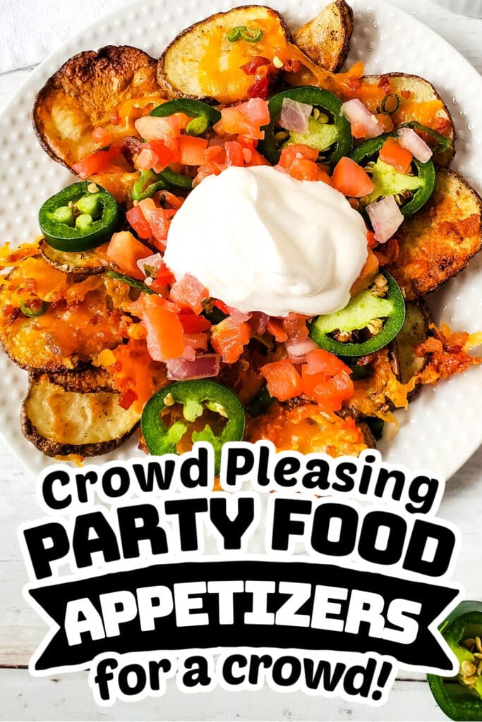 party food appetizers -Cheesy Baked Irish Nachos