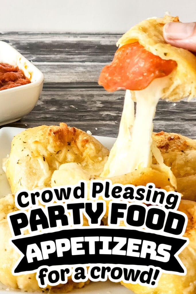 party food appetizers -Cheesy Pepperoni Pizza Biscuits