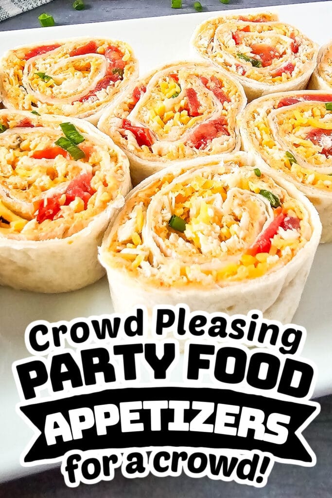 party food appetizers -Chicken Enchilada Pinwheels