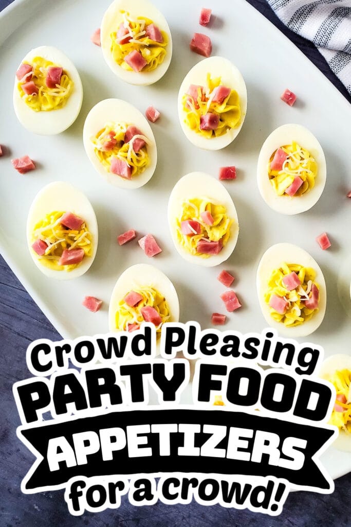 party food appetizers - Ham and Cheese Deviled Eggs