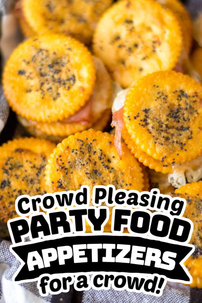 party food appetizers -Ritz Ham Sandwiches