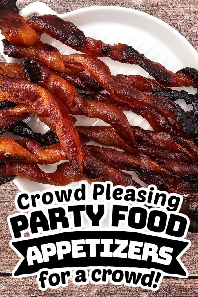 party food appetizers -Sweet and Salty Candied Bacon Twist