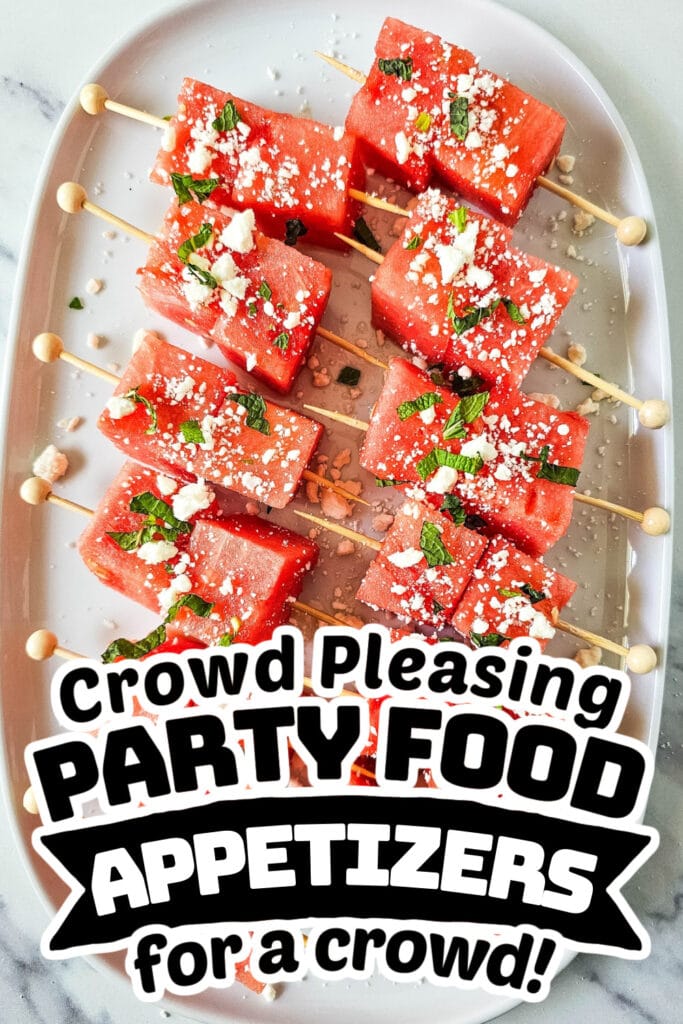party food appetizers -Watermelon Feta Skewers