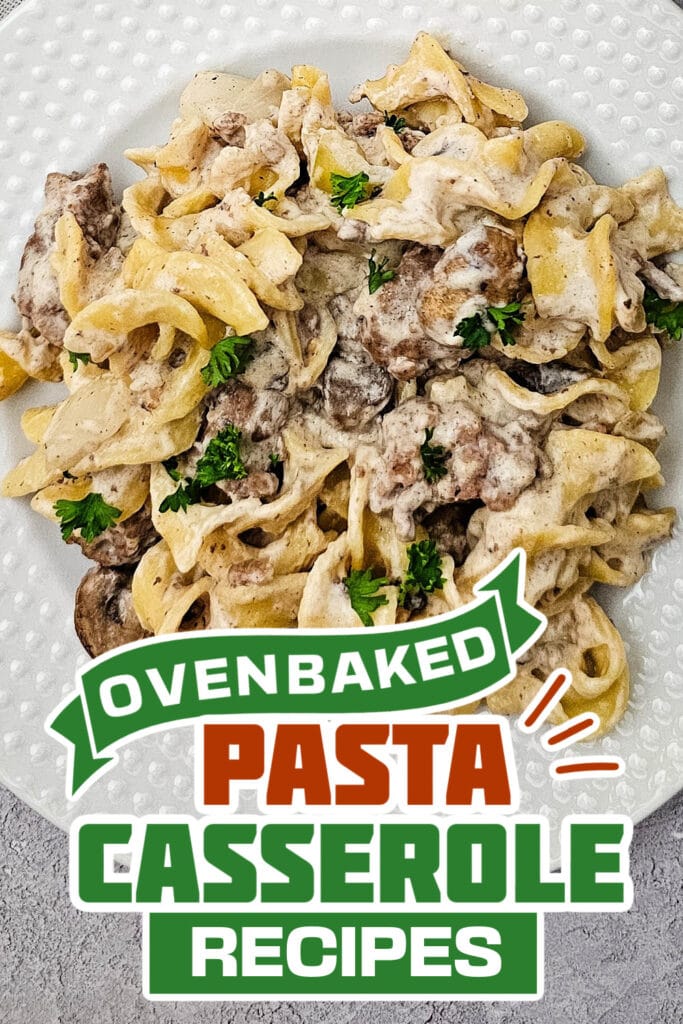 pasta casserole recipes - Cheesy Beef Stroganoff Casserole copy