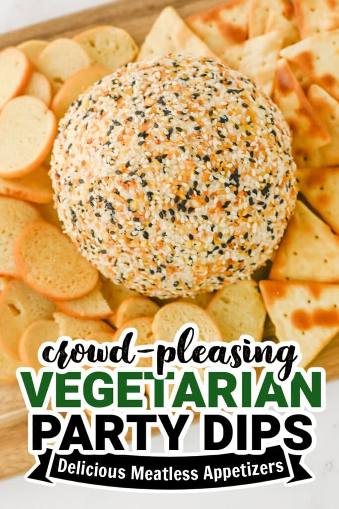 vegetarian party dips - Everything Bagel Cheeseball copy