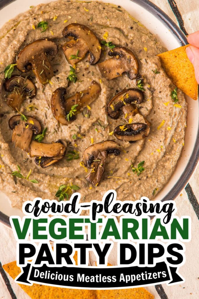 vegetarian party dips - Mushroom Hummus copy