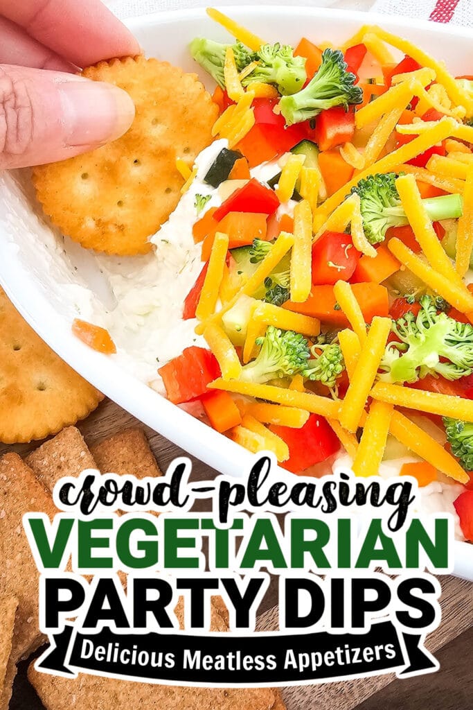 vegetarian party dips - Veggie Pizza Dip copy