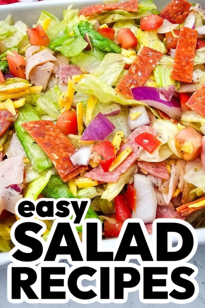 1pinned salad recipes -Chopped Italian Sub Salad