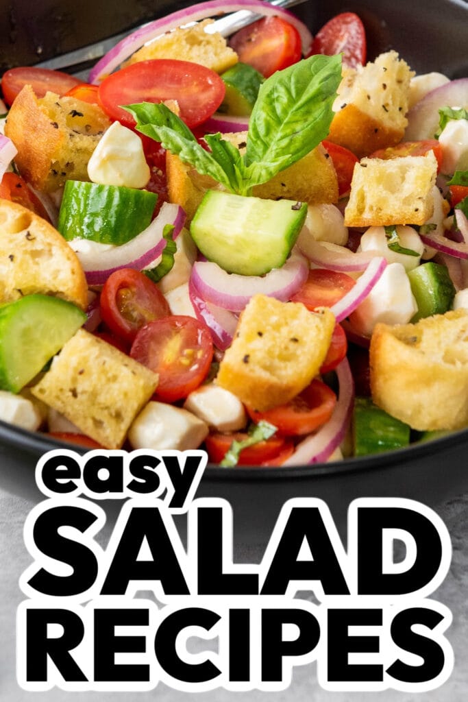 1pinned salad recipes - Classic Panzanella with Mozzarella