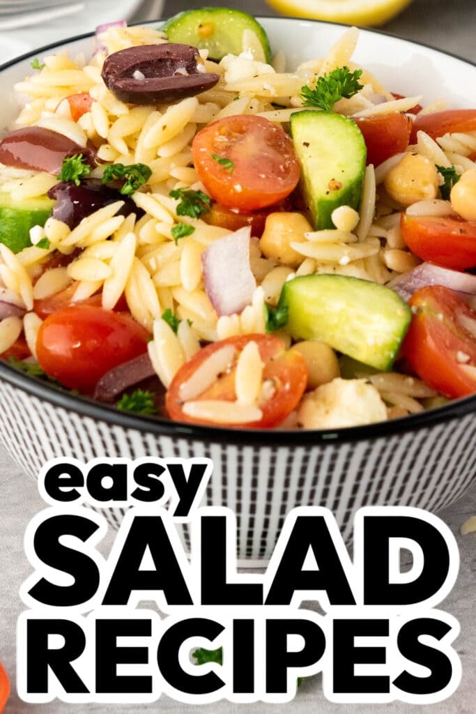 1pinned salad recipes - Mediterranean Orzo Pasta Salad