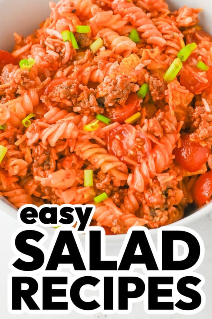 1salad recipes -Cheesy Taco Pasta Salad