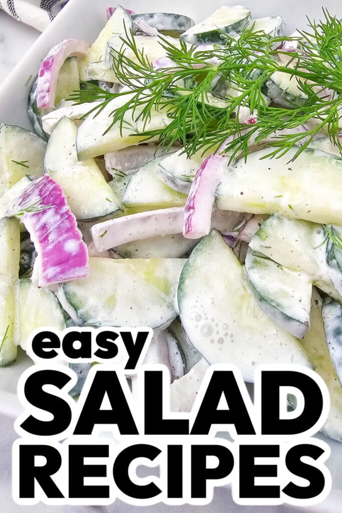 1salad recipes - Creamy Cucumber Salad