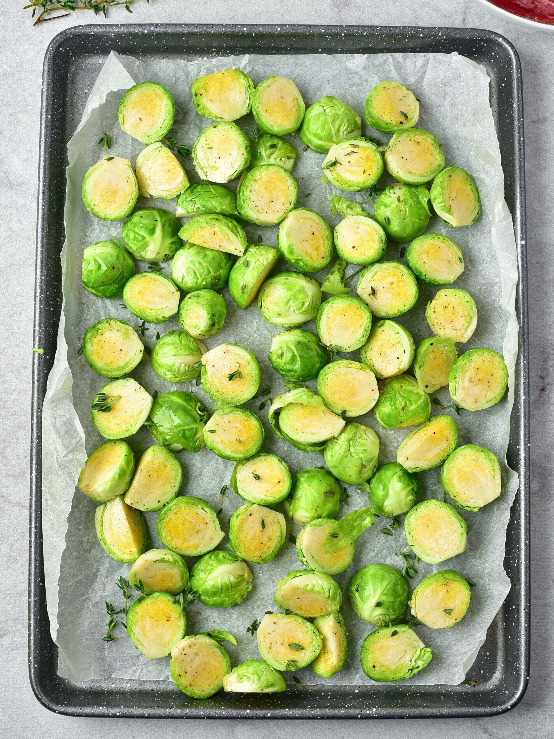Balsamic Bacon Brussels Sprouts Process Photo