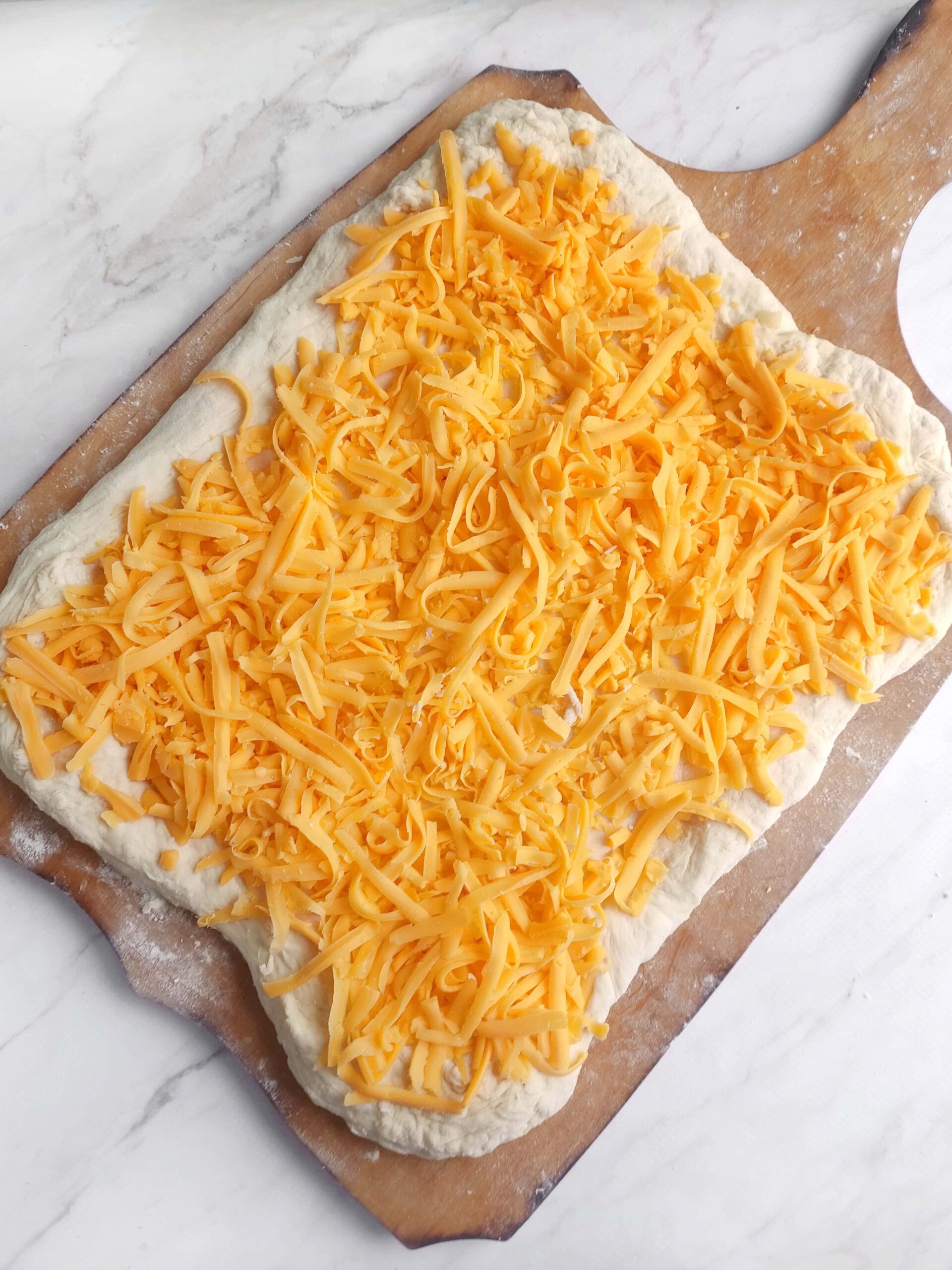 No-Knead Cheese Bread Process Photo