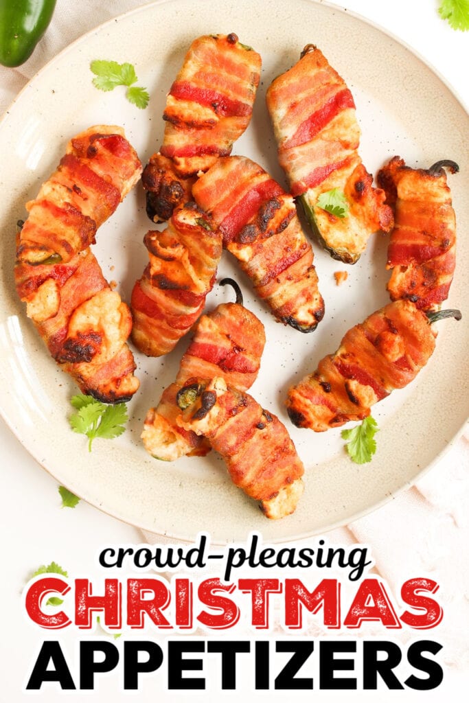 Christmas Appetizers- Bacon-Wrapped Jalapeno Popper