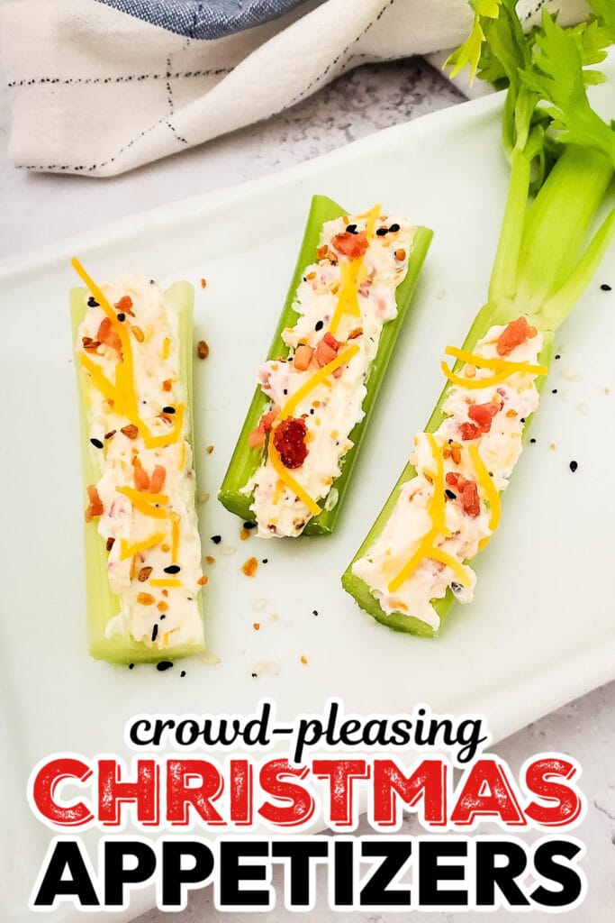 Christmas Appetizers- Bacon and Cheese Stuffed Celery