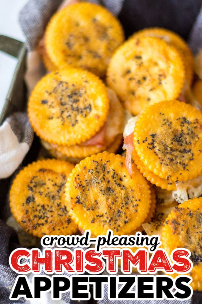 Christmas Appetizers-Buttery Ritz Ham Sandwiches