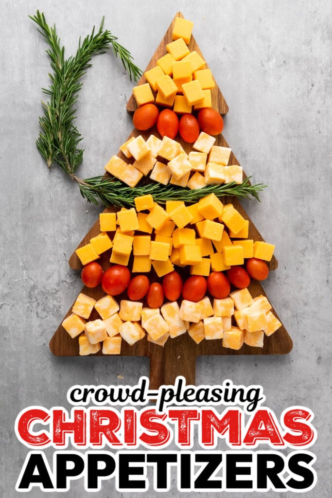 Christmas Appetizers-Christmas Tree Cheese Platter
