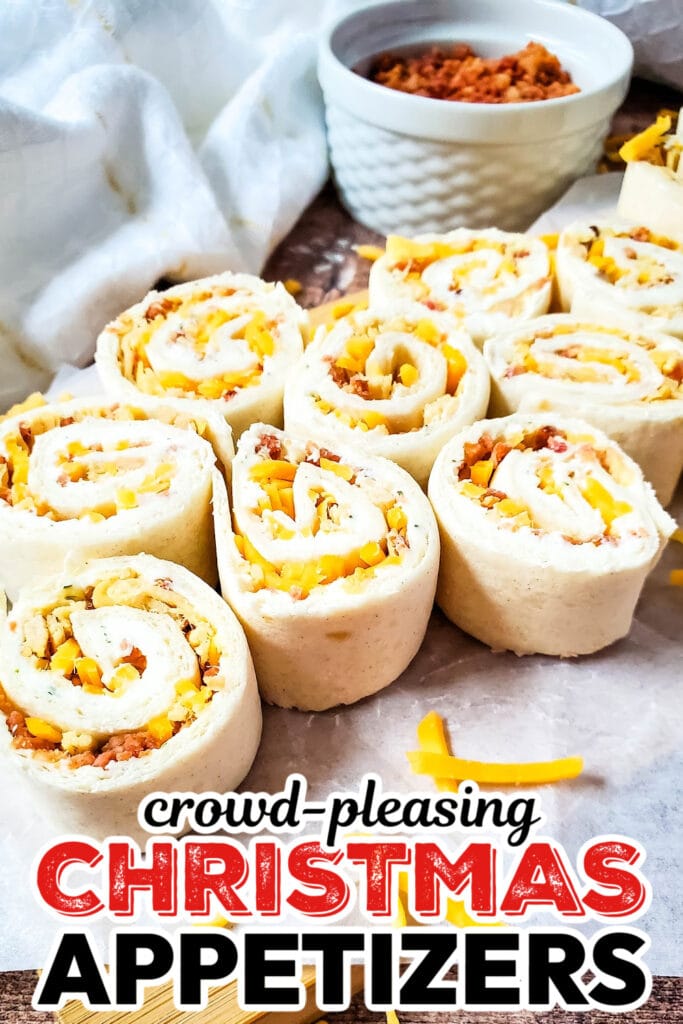 Christmas Appetizers-Crack Chicken Pinwheels