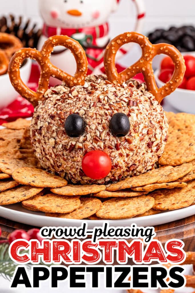Christmas Appetizers-Reindeer Cheese Ball