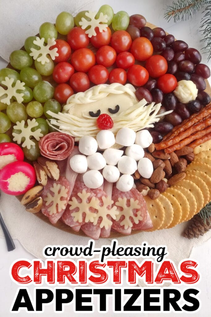 Christmas Appetizers-Santa Charcuterie Board