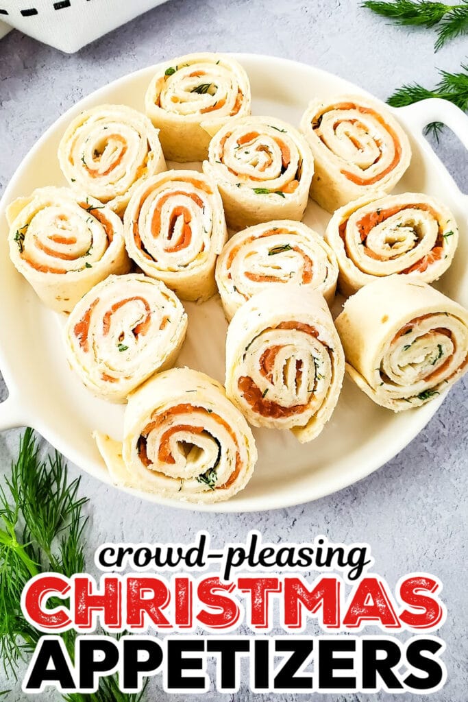Christmas Appetizers-Smoked Salmon Pinwheels