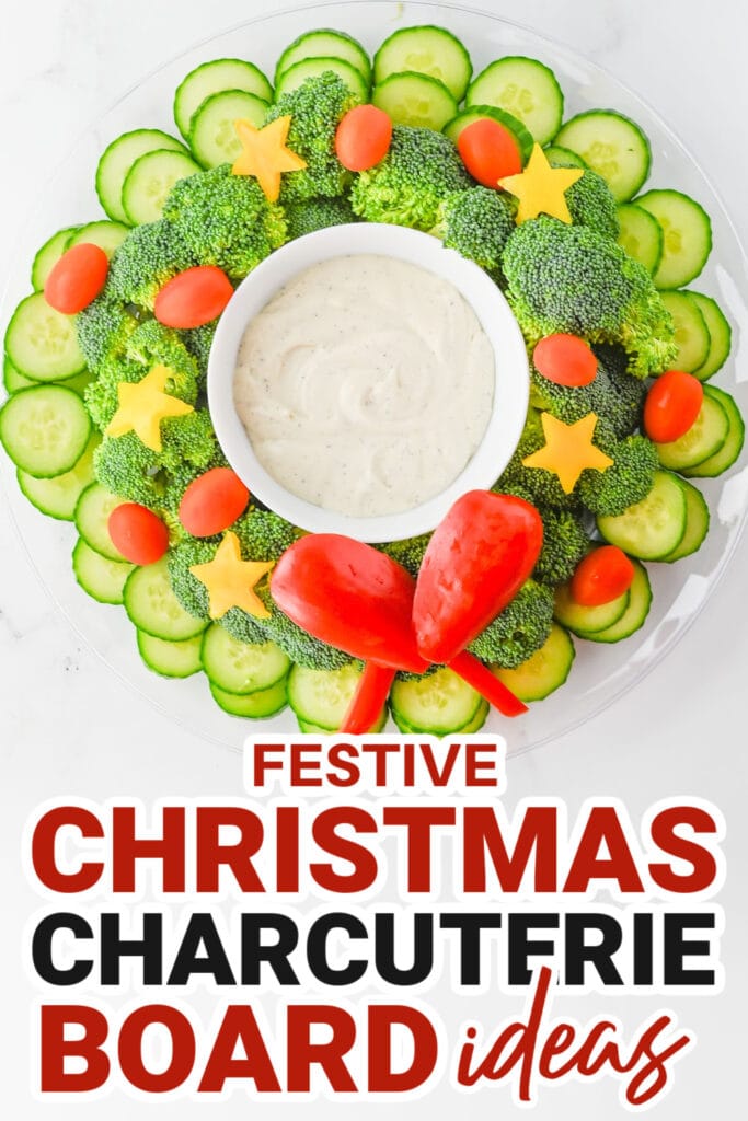 Christmas Charcuterie Board-Veggie Wreath Tray