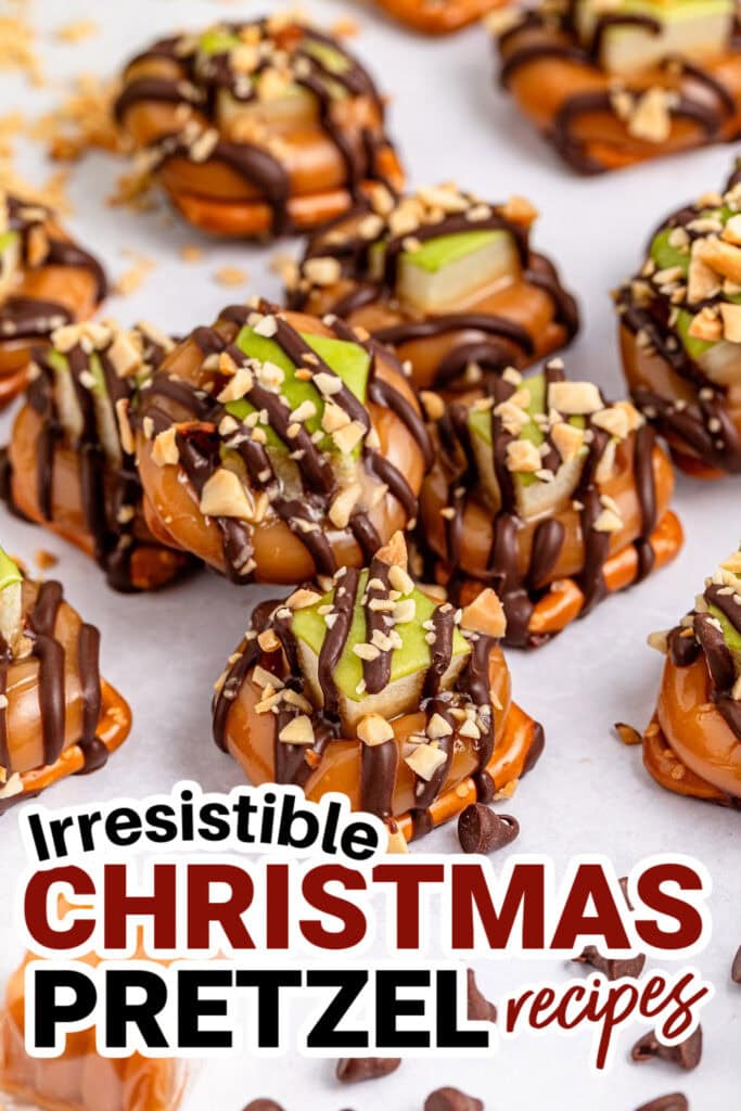 Christmas Pretzels- Caramel Apple Pretzel Bites