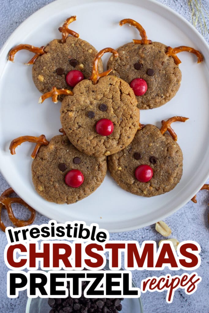 Christmas Pretzels-Holiday Reindeer Cookies