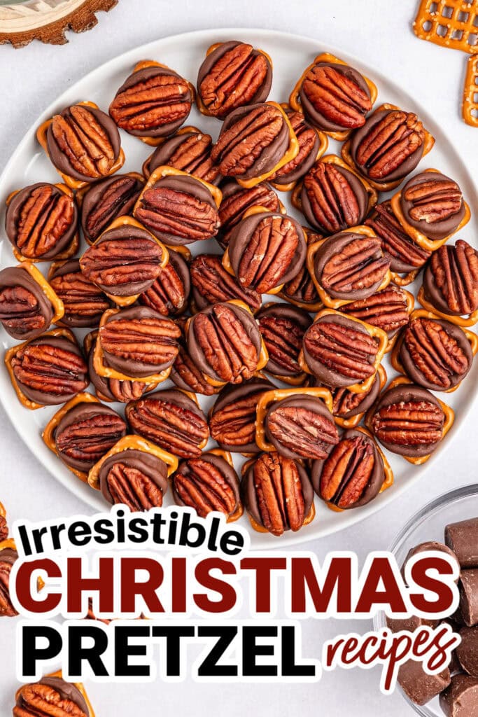 Christmas Pretzels- Pecan Rolo Pretzels