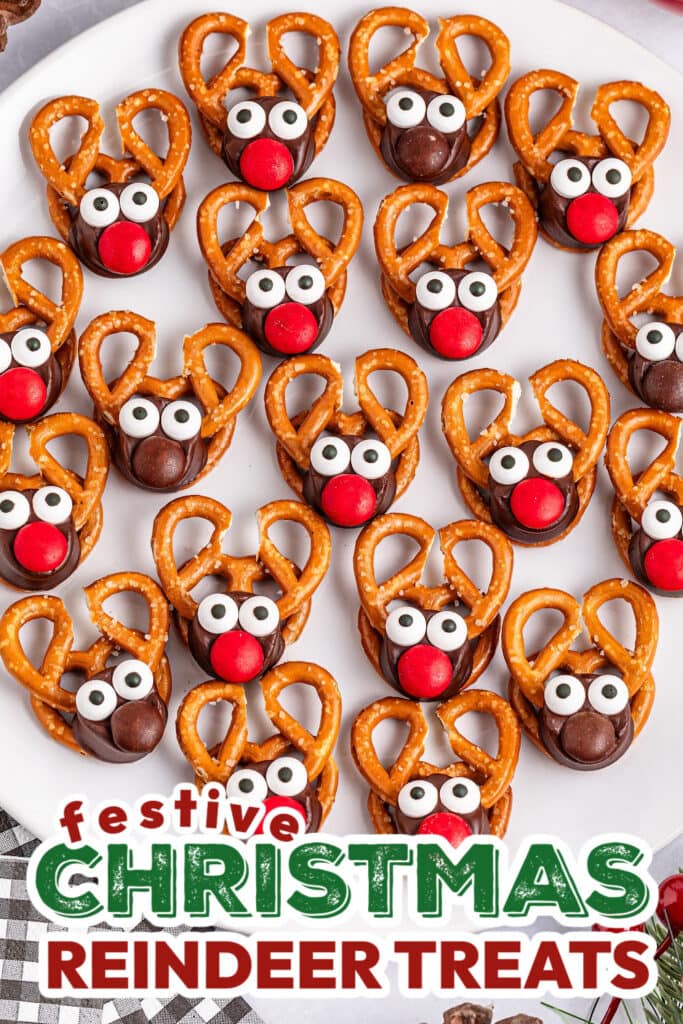 Christmas Reindeer Treats- Reindeer Rolo Pretzels