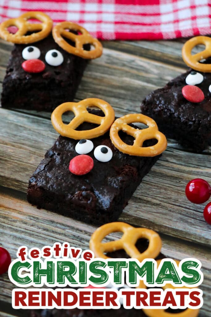 Christmas Reindeer Treats- Rudolph Brownies