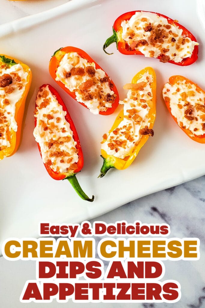 Cream Cheese Dips and Appetizers- Cheesy Bacon Stuffed Mini Peppers