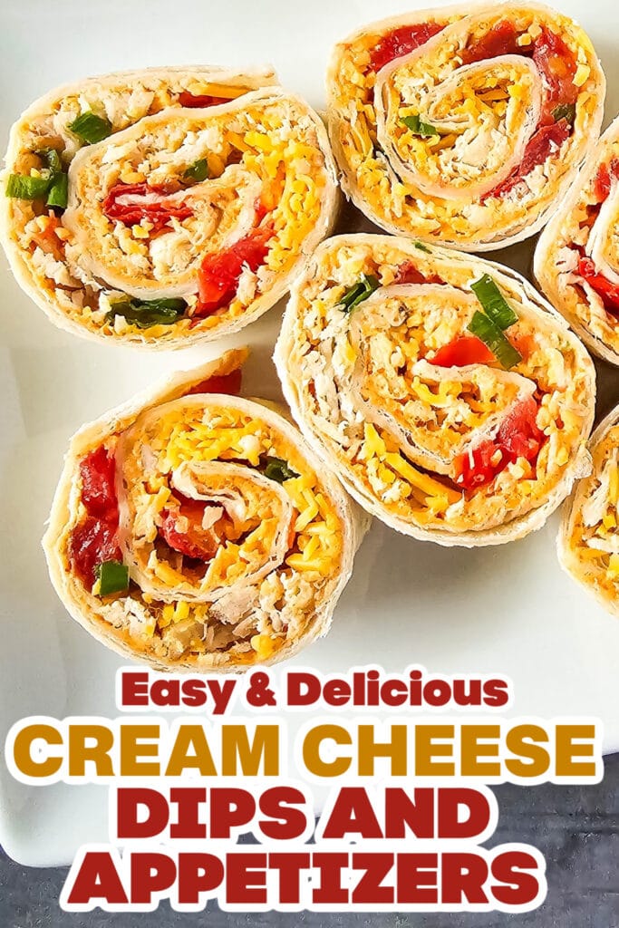 Cream Cheese Dips and Appetizers-Chicken Enchilada Pinwheels