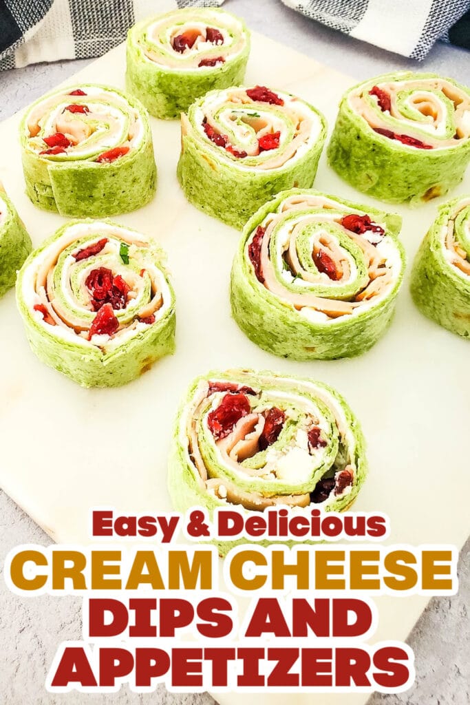 Cream Cheese Dips and Appetizers-Cranberry Turkey Pinwheels