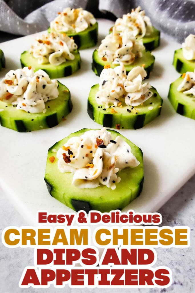 Cream Cheese Dips and Appetizers-Keto Everything Bagel Cucumber Bites