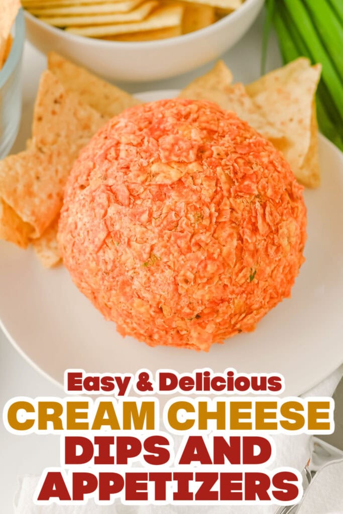 Cream Cheese Dips and Appetizers-Taco Cheeseball with Doritos Crunch