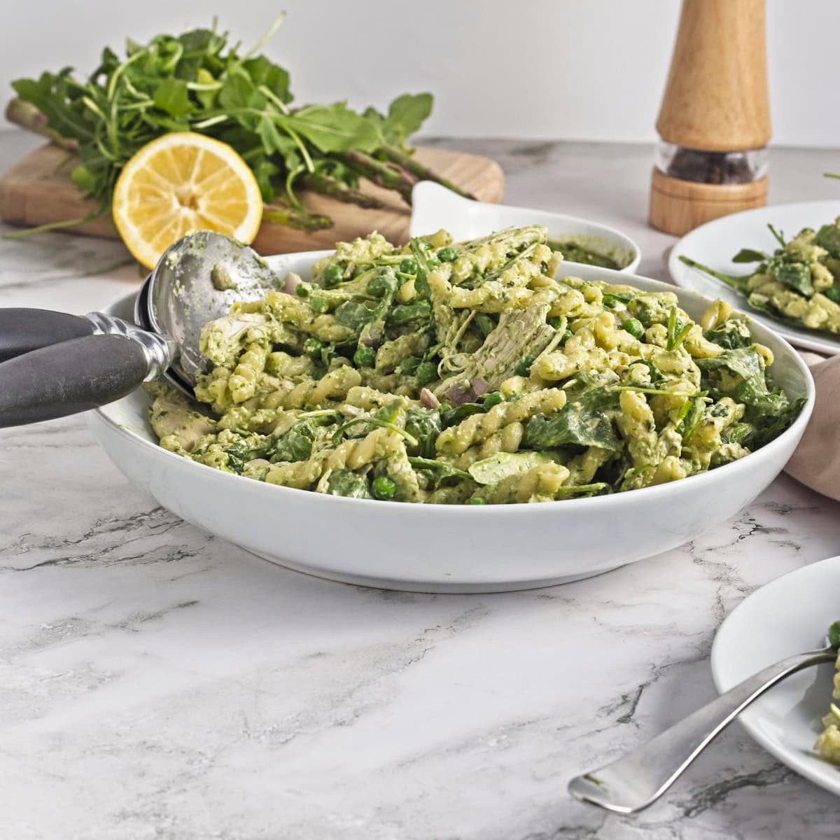 Creamy Pesto Chicken Pasta Salad featured image copy