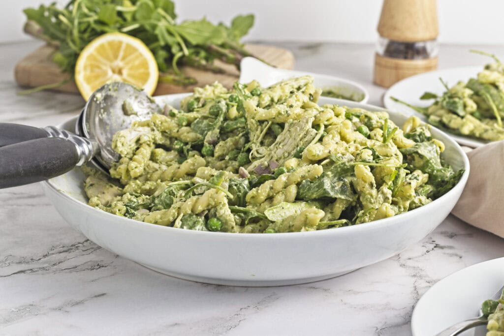 Creamy Pesto Chicken Pasta Salad