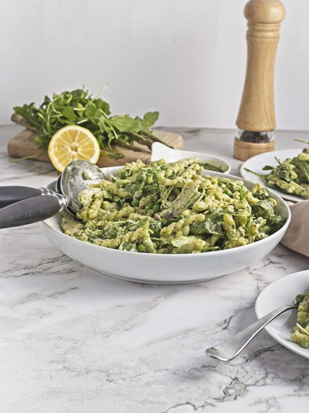 Creamy Pesto Chicken Pasta Salad