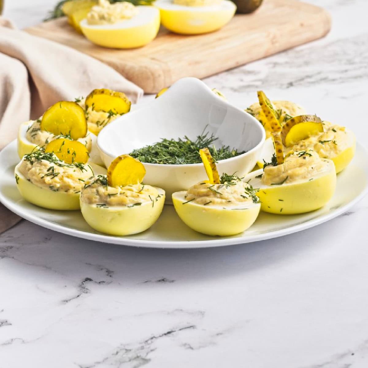 Dill Pickle Deviled Eggs featured image copy