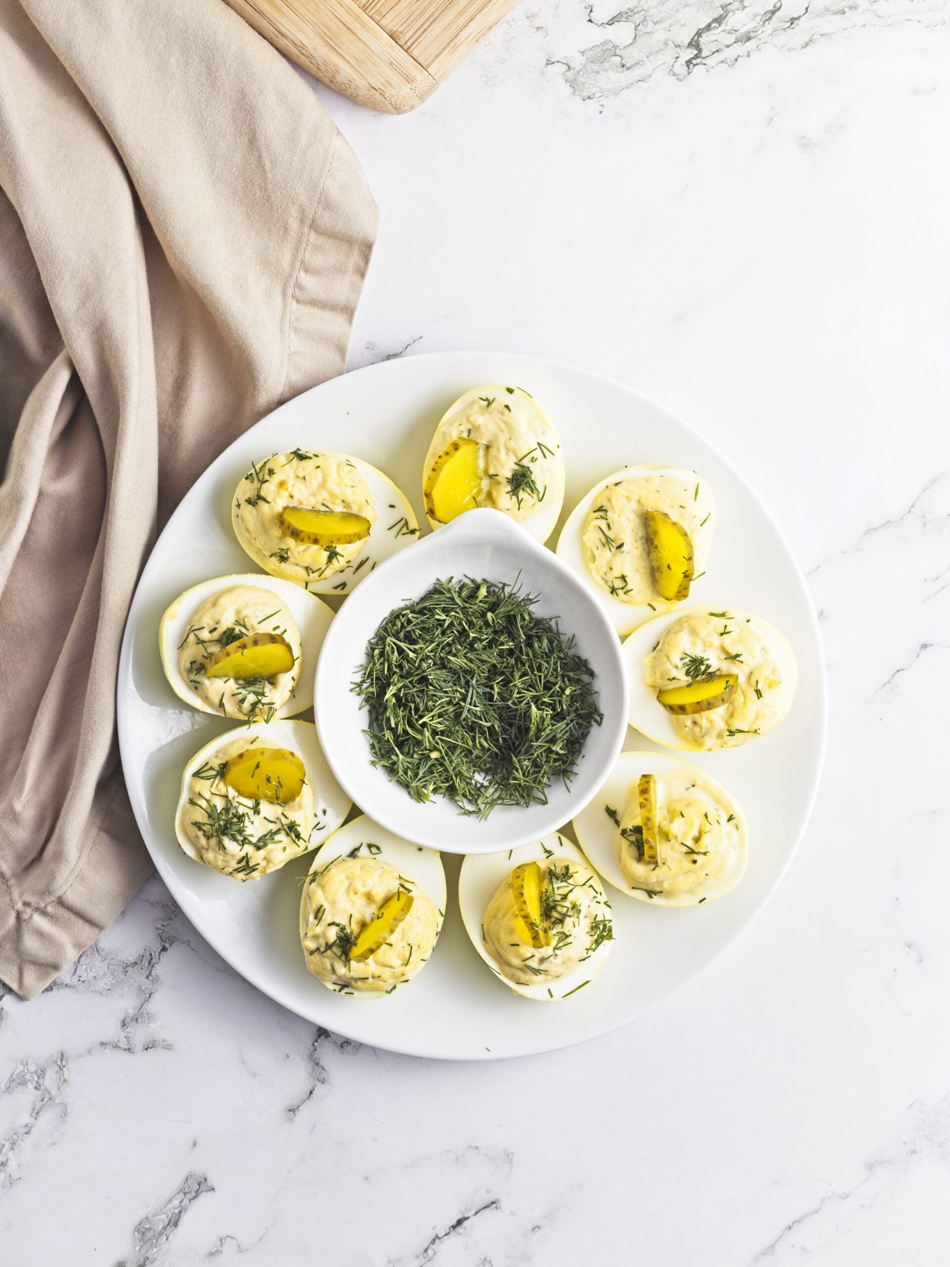 Dill Pickle Deviled Eggs Process Photo
