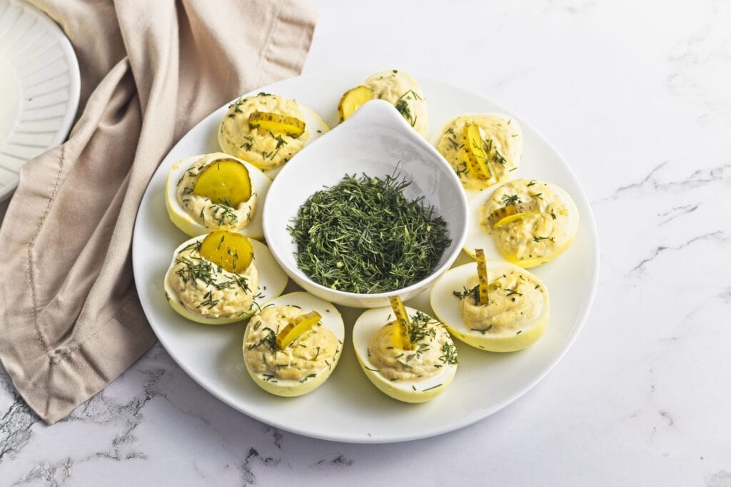 Dill Pickle Deviled Eggs