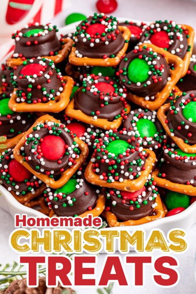 Festive Christmas Treats-Christmas Rolo Pretzel Bites