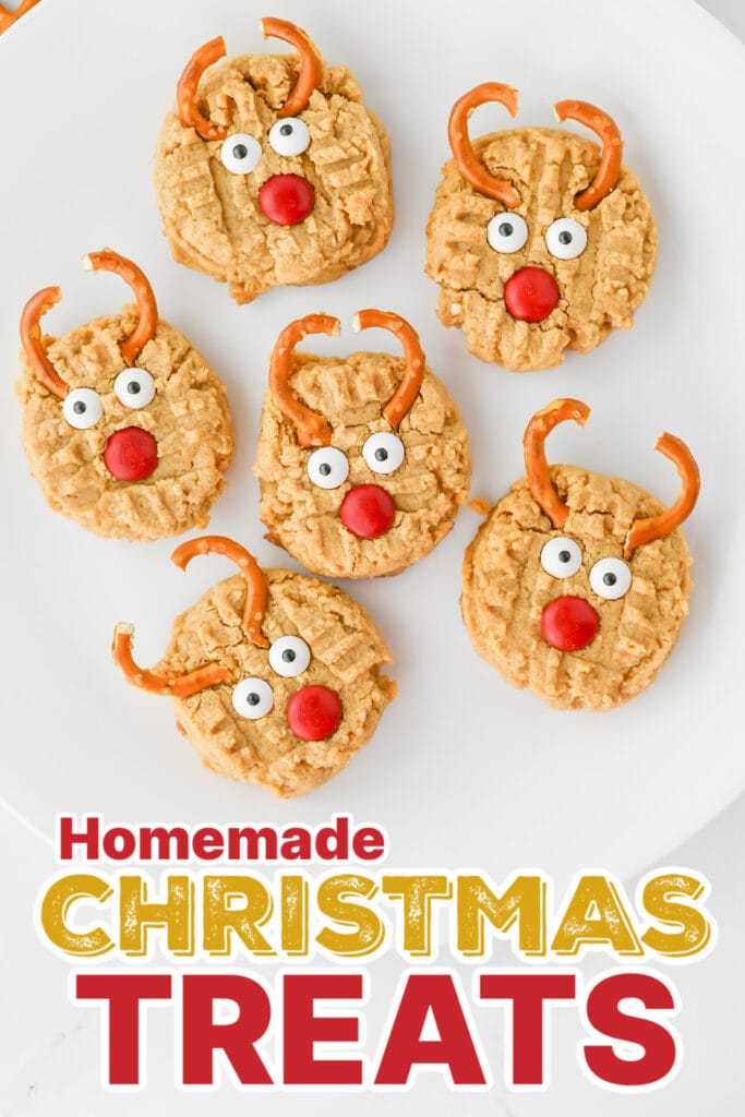 Festive Christmas Treats-Peanut Butter Reindeer Cookies