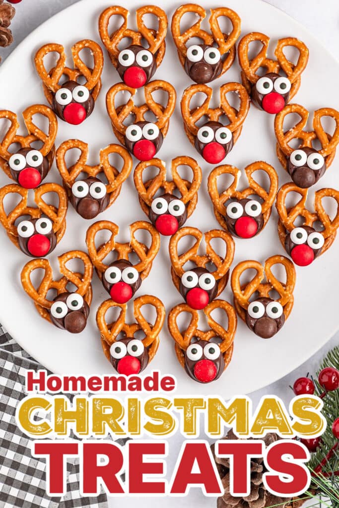 Festive Christmas Treats-Reindeer Rolo Pretzels