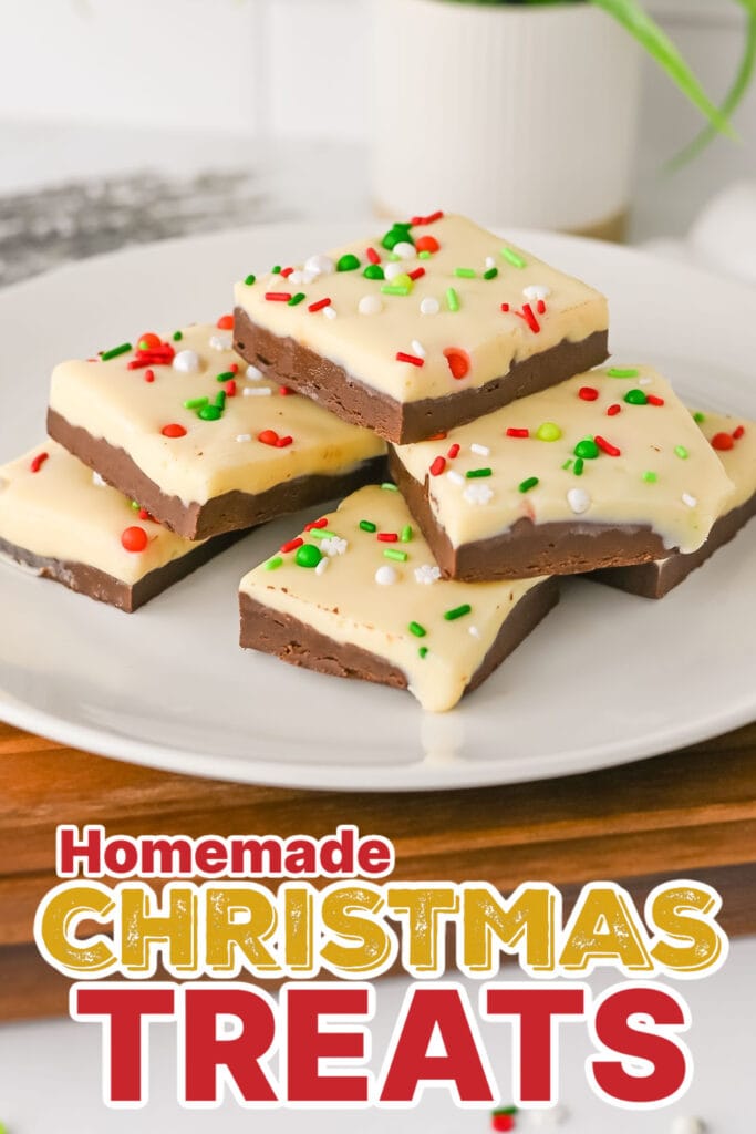 Festive Christmas Treats-White Chocolate Christmas Fudge