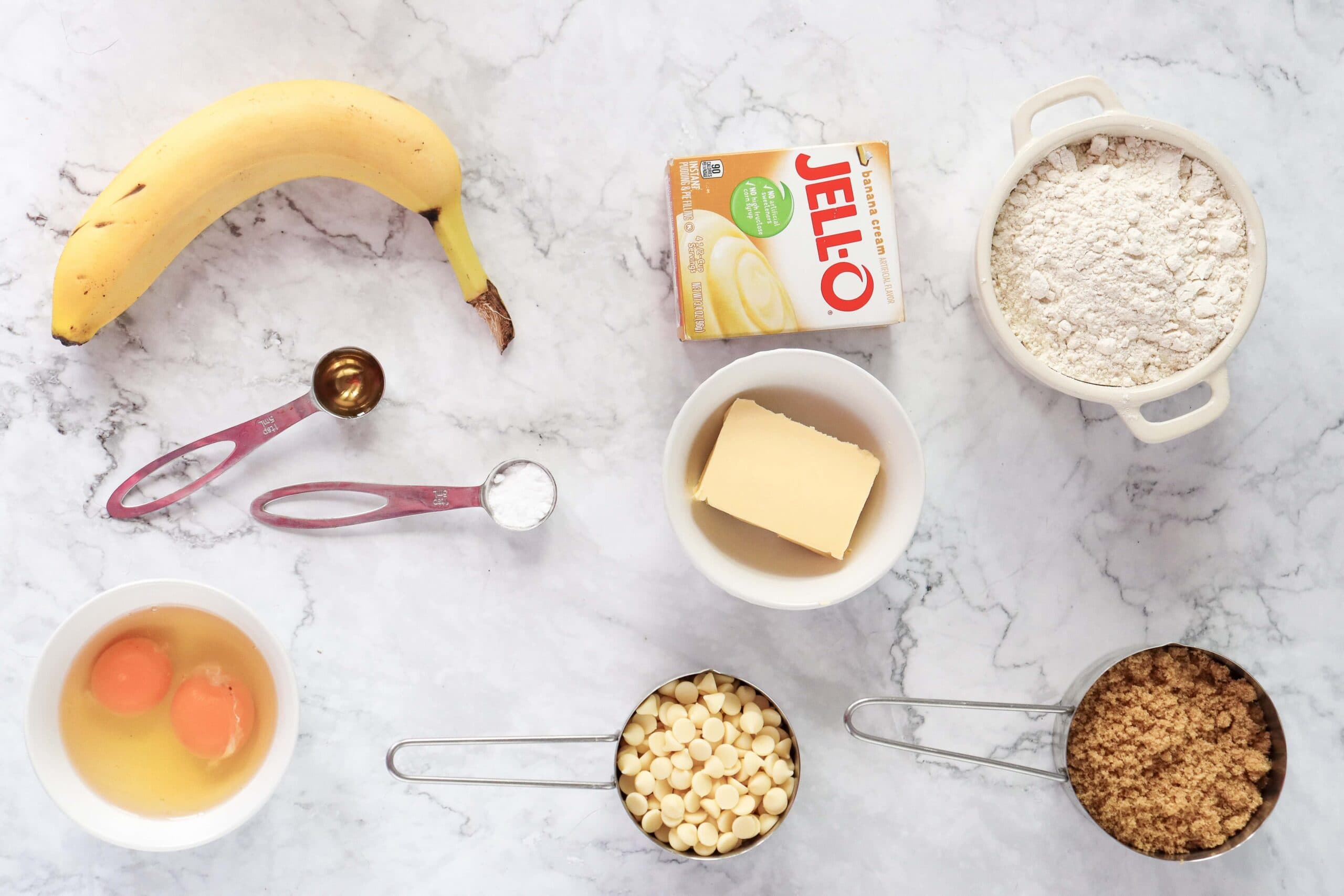 Banana Pudding Cookies Process Ingredients