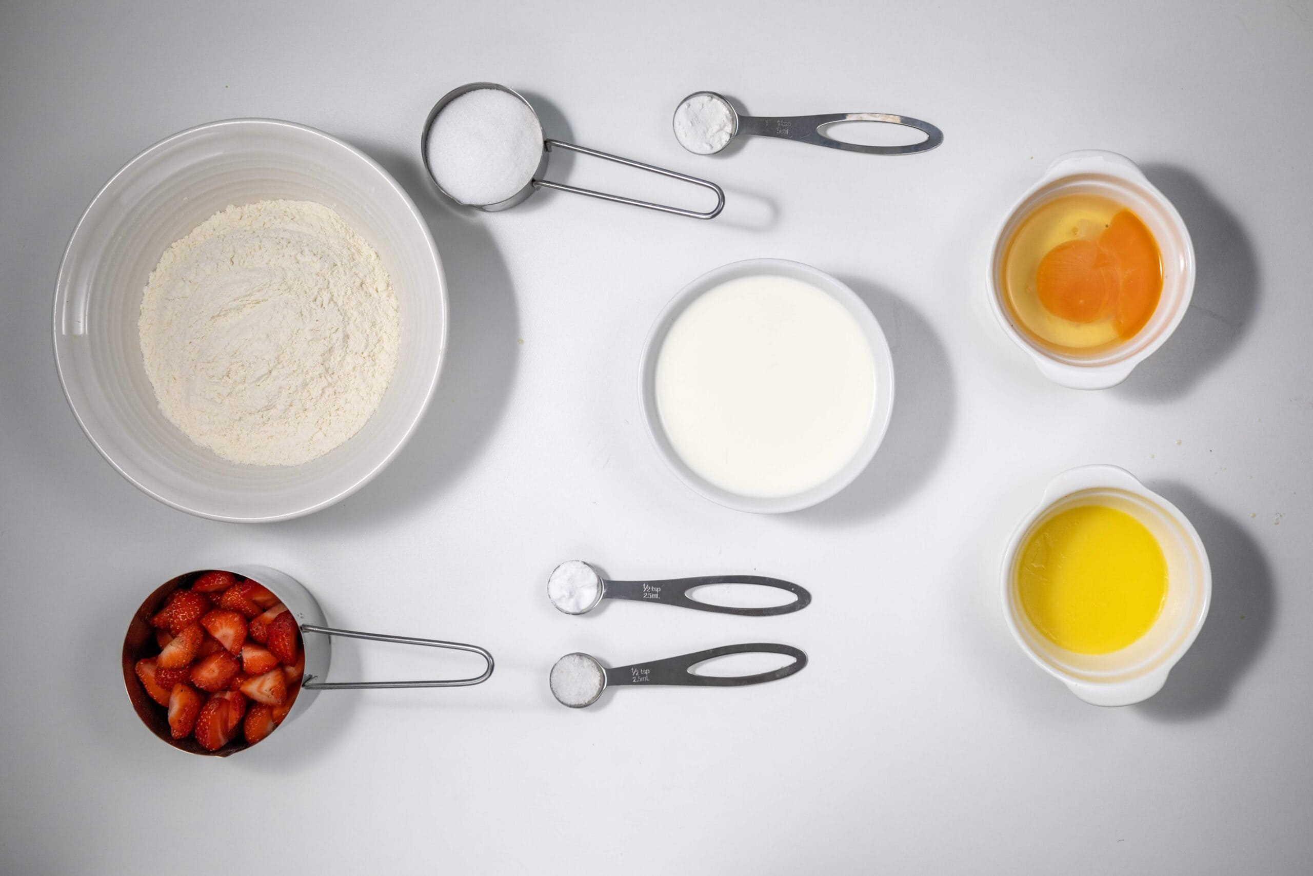 Strawberry Delight Pancakes Process Ingredients